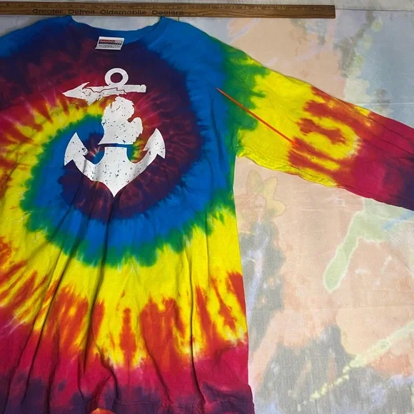 VINTAGE Seasons Best T Shirt Mens Large Great Lakes Michigan Tie Dye Made USA - Picture 3 of 8